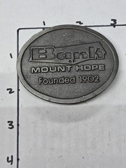 Bank Of Mount Hope WV Advertise Belt Buckle hit Line USA VINTAGE FOUNDED 1902