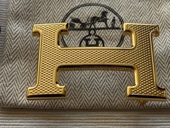 38mm H Belt Buckle Gold