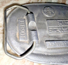 Vintage Buck Knives Limited Edition Belt Buckle BB901 Silver Green