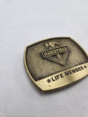Vintage Brass Handyman Belt Buckle 1996 Club Of America Life Member