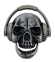 skull skeleton tattoo metal belt buckle halloween party costume gift