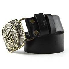 Brass belt buckle Glory to Ukraine!, National Ukrainian trident belt buckle