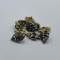 Leaf Design Sewing Button,Clothing Shank Button,Brass Sewing Button lot