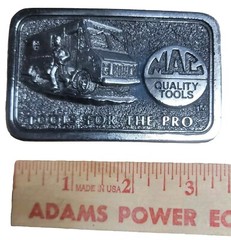 3&Prime; Wide Pewter Belt Buckle Mac Pro Tools Limited Ed 3rd in Series fits 2&Prime; Belts