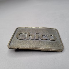 Chico Belt Buckle Mens One Size Antique Brass Tone Rectangular Western Cowboy CA