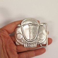 Belt buckle VW Beetle, retro car classic design for classic fans