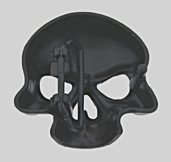 Black Skull Belt Buckles Men Skeleton Rhinestones Halloween Party Costume Pirate