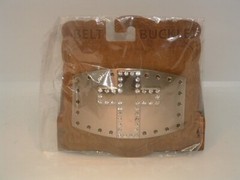 New Men’s Silver Rhinestone Cross Belt Buckle