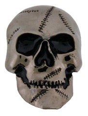 Skull Belt Buckles Costume Skeleton Halloween Party Tribal Gunmetal Gray Vintage
