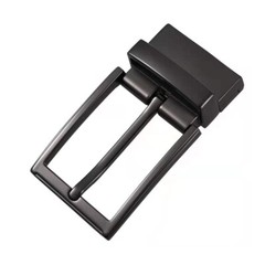 Reversible Belt Buckle Replacement Pin Buckle Rectangular Silver Black Gold 1PC