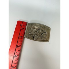 Yanmar Tractor Belt Buckle Vintage Spec Cast Inc Rockford IL Pewter Tone