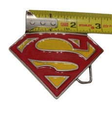 Superman Silver Red/yellow logo buckle metal belt NWT