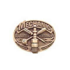 Vintage Bronze Plated Mechanic Trades Tradesman Belt Buckle also Stock in the US