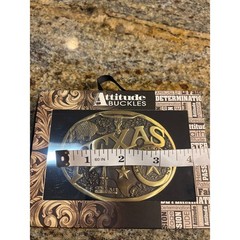 NIB Montana Silversmiths Texas State Seal Belt Buckle Brass Tone Western NEW