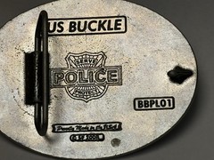 Police Serve and Protect Law Enforcement Metal Belt Buckle Silver Plated 2008