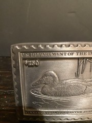 1986 Duck $7.50 Conservation Stamp Belt Buckle By American Legends 2085of 5000