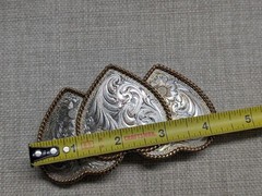 vintage MONTANA SILVERSMITHS belt buckle WESTERN sterling silver plate HEARTS