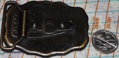 VINTAGE 1970&rsquo;s BRASS BELT BUCKLE « BILL » by ODEN INC. *L@@k !!