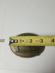 Vintage Brass Caterpillar Cat 215 Excavator Belt Buckle