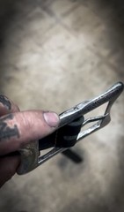 One-off customized 1.5” Damascus Steel Buckle With English Bridal Leather Belt
