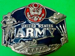 United States Army Military Soldier Veteran Commemorative Belt Buckle