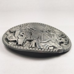 Western Cowboy Bull Horse Rider Rodeo Belt Buckle