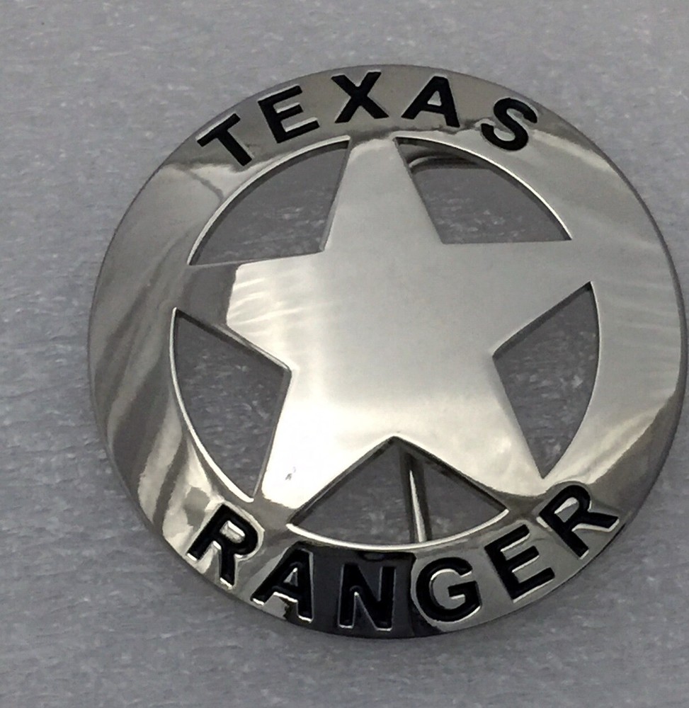 Texas Ranger Badge Belt Buckle (Silver) Slightly Scratched
