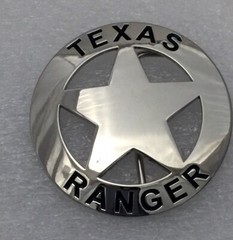 Texas Ranger Badge Belt Buckle (Silver) Slightly Scratched