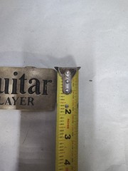 VTG Guitar Player Solid Brass Belt Buckle Retro Rock Band 4108 Taiwan Rectangle