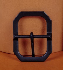 SOLID BLACK RECTANGULAR CENTER BAR BELT BUCKLE REPLACEMENT FITS 1-1/2&Prime; BELTS