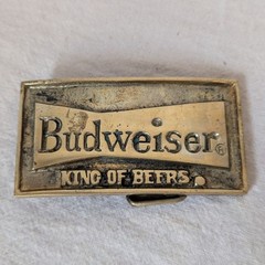 Vintage Brass Solid Brass Budweiser Belt Buckle