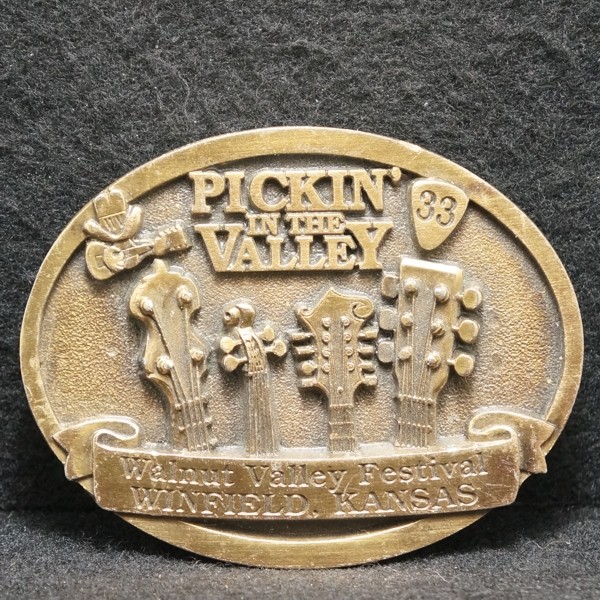 WJ15156 VINTAGE 2004 **WALNUT VALLEY FESTIVAL** BLUEGRASS MUSIC MENS BELT BUCKLE