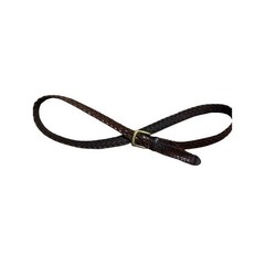 Woven Braided Brown Leather Belt – Genuine Leather – Antique Brass Buckle – 40
