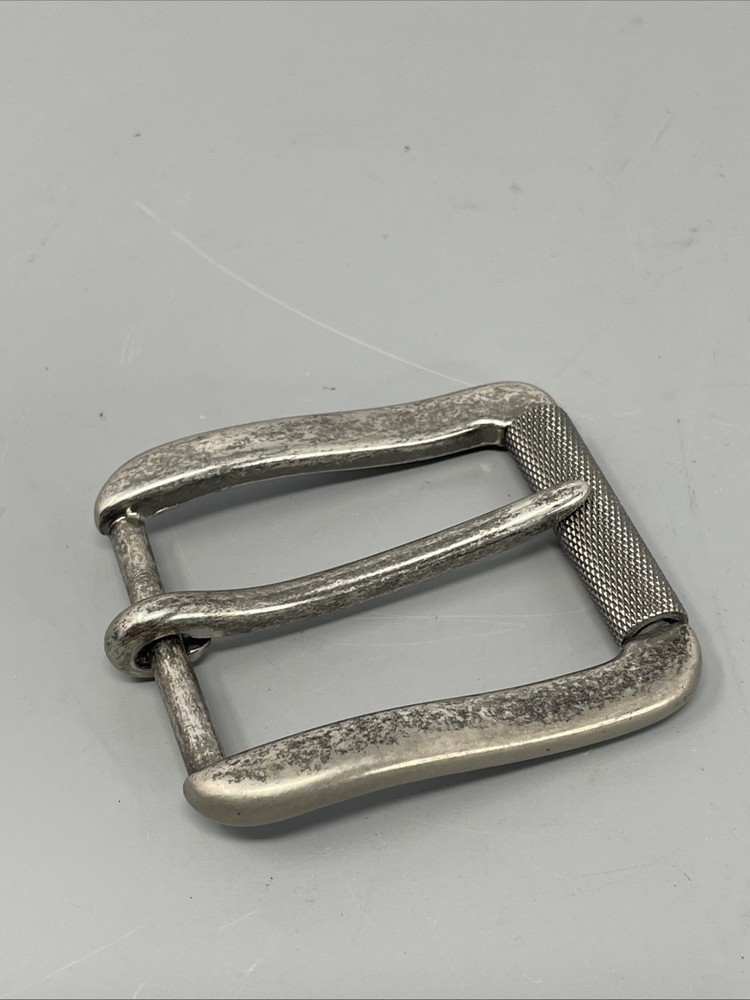 Heavy Duty Vintage Silver Single Prong Roller Leather Belt Buckle For 40MM Strap