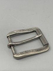 Heavy Duty Vintage Silver Single Prong Roller Leather Belt Buckle For 40MM Strap