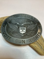 Vintage NRA Member Pewter Belt Buckle Project Two Million Limited Edition II