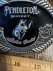 Pendleton Whisky Western Belt Buckle Let&rsquo;er Buck Montana Silversmiths 2020 USA