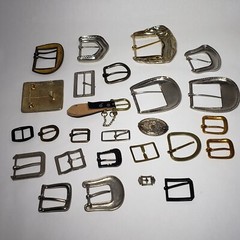 Vintage Mixed Lot of 26 Metal Belt Buckles