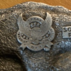 Great American Product Gap 1997 Pure Pewter Bald Eagle Belt Buckle Vintage
