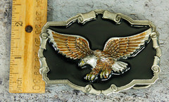 Flying Eagle western belt buckle vintage 1983 Great American Buckle Co.