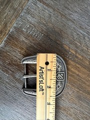 RANK 45 Silver Tone Western Engraved Belt Buckle fits 1 1/2&Prime; Belt EUC