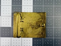 Vintage solid Brass Nap Inc. Canadian Geese Enameled Belt Buckle F02 3&Prime;x2.5&Prime;