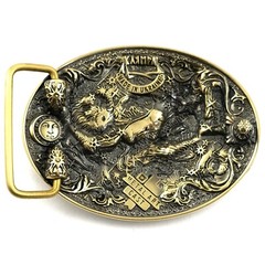 Pisces belt buckle, Horoscope Astrological Zodiac Sign solid brass belt buckle