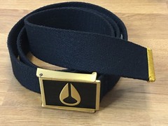 NIXON VINTAGE BELT & BUCKLE GOLD AND BLACK