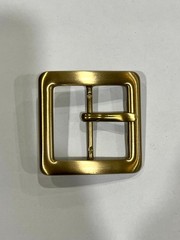 Solid Brass Satin Brass Belt Buckle Made in Italy Fits 1.57&Prime; Belt Strap