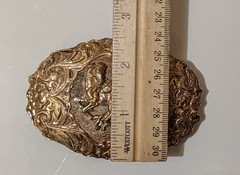 Vintage El Arturo Crumrine Silversmiths Western Horses Metal Belt BUCKLE