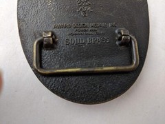 Vintage Madden Portable Buildings Solid Brass Belt Buckle Handmade Classic
