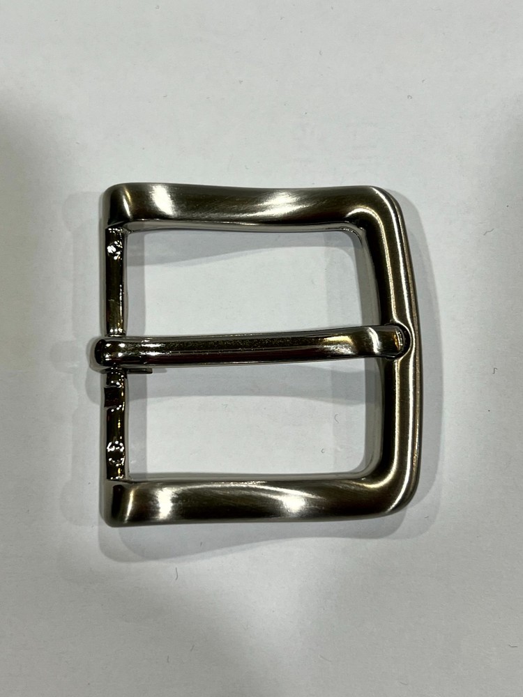 Solid Brass Satin Nickel Belt Buckle Made in Italy Fits 1.57&Prime; Belt Strap
