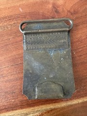 Wells Fargo Belt Buckle Wall Street NYC Brass Tiffany Bank Security Watch Dog