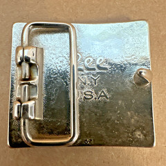 Vintage LEE Jeans Monogram Belt Buckle (70s) Cowboy/Western K ORANGE SPARKLE! K